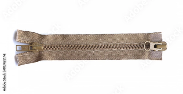 Obraz Zip isolated on white background
