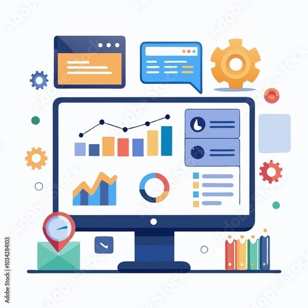 Obraz flat icons for business