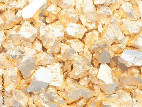 Fototapeta Gold Nugget Texture Shiny Metallic Background Luxury Gold Surface