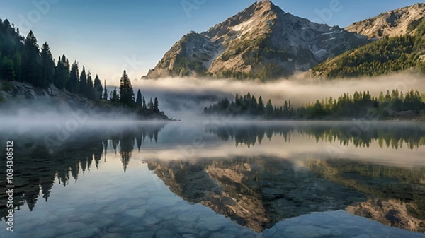 Obraz lake view in winter