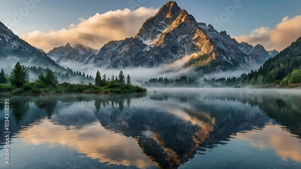 Obraz lake in the mountains