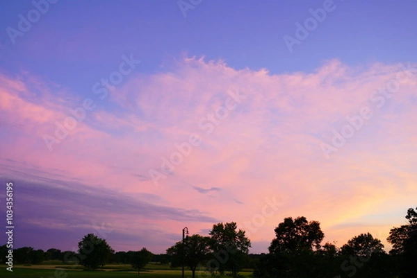 Obraz sunset over the field
