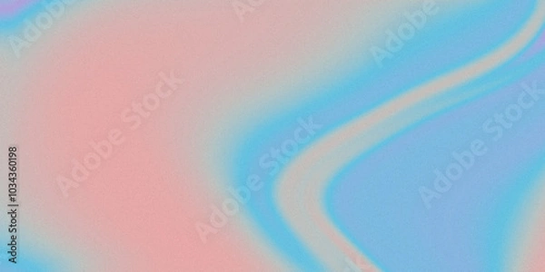 Obraz Abstract holographic background with wavy lines. Soft liquid texture with grain.