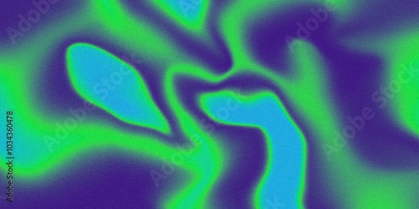 Obraz Vibrant gradient background texture with wavy lines and noise grain. Dynamic abstract texture with fluid stains and swirls. Psychedelic backdrop.