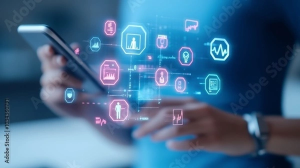 Obraz Exploring the intersection of technology and daily life how mobile devices connect us to health data and insights