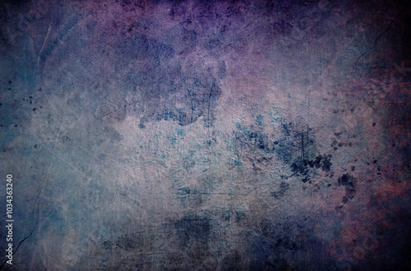 Obraz Modern grunge texture background in mix of purple and turquoise colors, dark abstract artistic rough wall