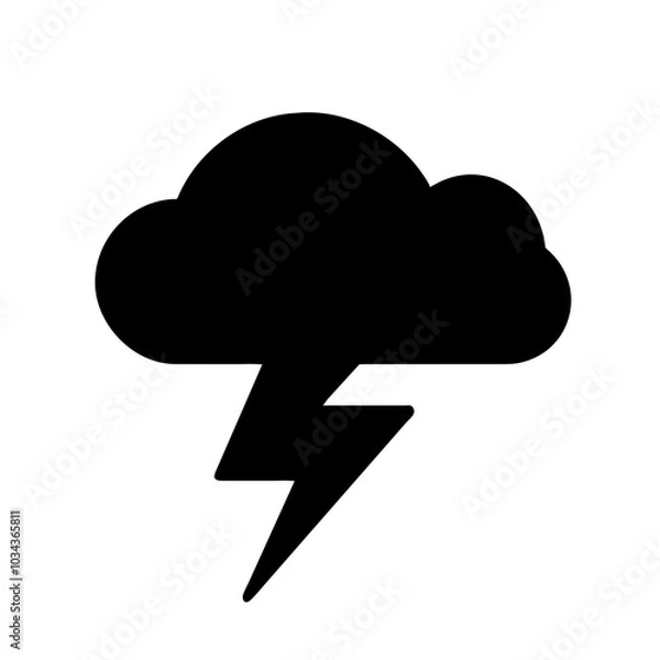 Fototapeta A Lightning Bolt Icon for Energy and Power
