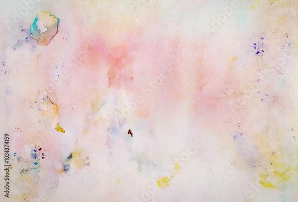 Obraz Cheerful and playful background of blurred watercolors in girly colors