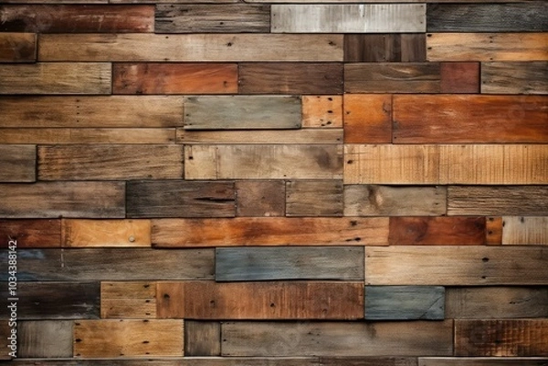 Fototapeta This artwork features a striking array of abstract wood patterns highlighting diverse textures colors and grains seamlessly arranged together