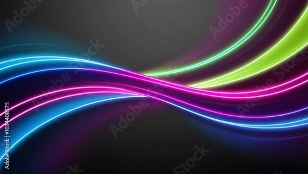 Fototapeta Abstract colorful wave background. Generative Ai.