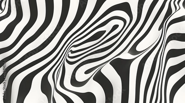 Fototapeta 
abstract background design. Modern wavy line pattern (guilloche curves) in monochrome colors. Premium stripe texture for banner, business