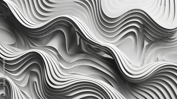 Fototapeta 
abstract background design. Modern wavy line pattern (guilloche curves) in monochrome colors. Premium stripe texture for banner, business
