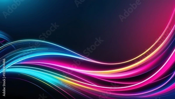 Fototapeta Abstract colorful wave background. Generative Ai.