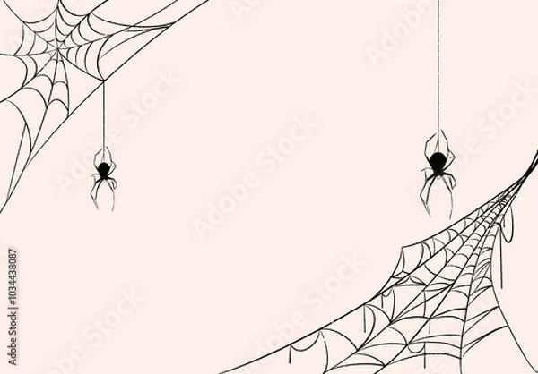 Obraz Vector Spider Web Illustration for Halloween