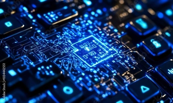 Obraz Cyber security and data protection, internet network security, protect business and financial transaction data from cyber attack