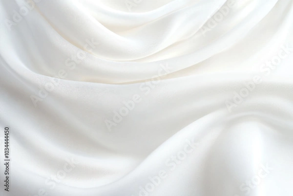 Fototapeta White gray satin texture that is white silver fabric silk background with beautiful soft blur pattern natural.
