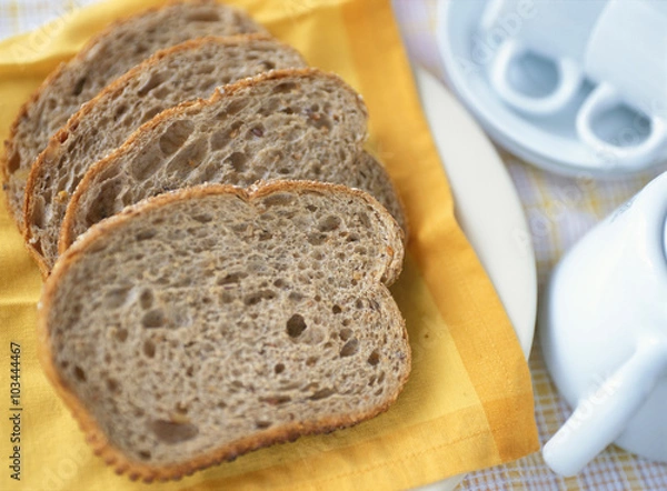 Fototapeta 全粒粉のスライスパン