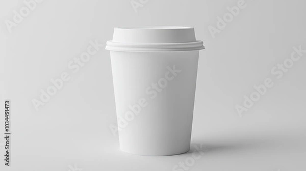 Fototapeta Coffee Cup Mockup, high-end and customizable with realistic high-resolution rendering, ideal for branding, packaging design, and professional presentations, AI Generative