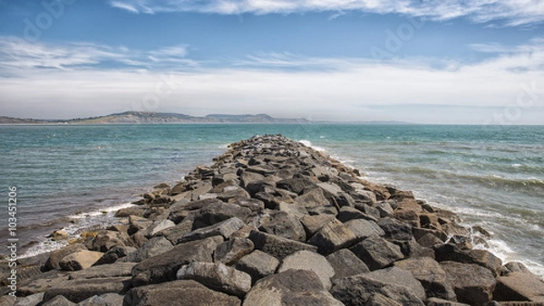 Obraz Breakwater at Lyme Regis.