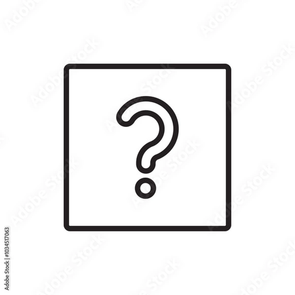 Fototapeta Doubts button icon Simple thin outline