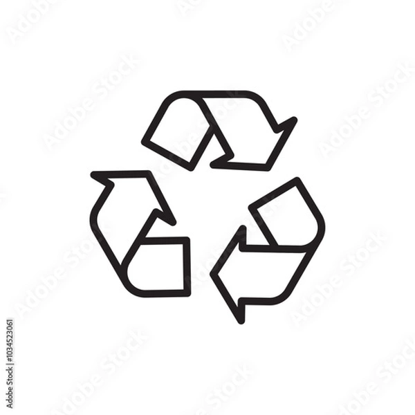 Obraz Reuse icon Simple thin outline