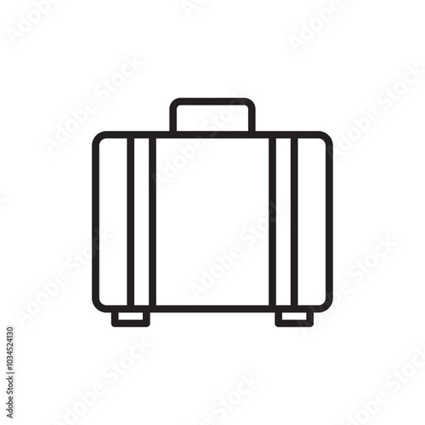 Fototapeta Suitcase icon Simple thin outline