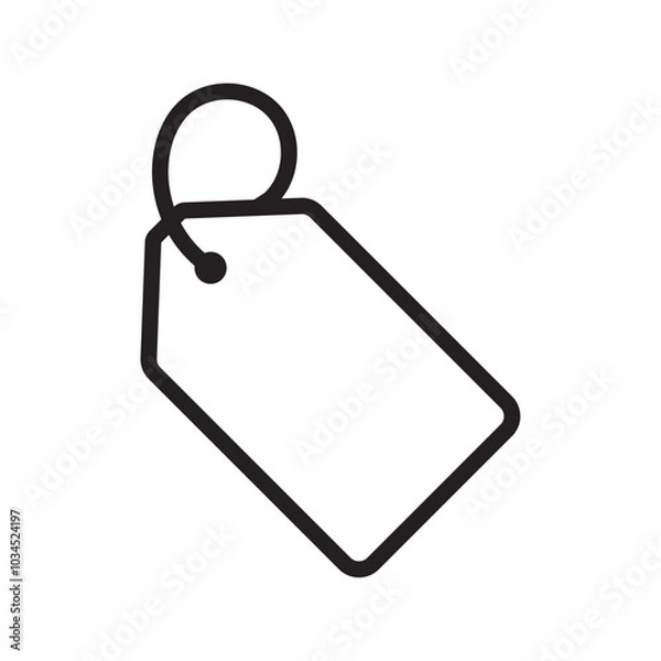 Fototapeta Tag icon Simple thin outline