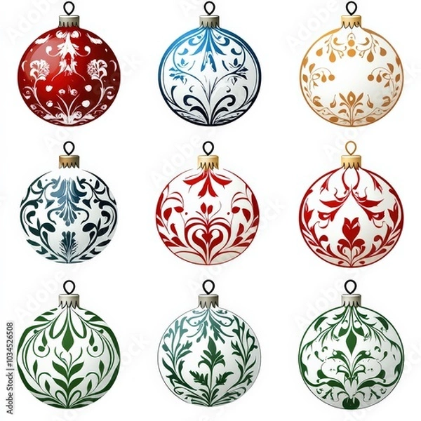 Obraz christmas balls set