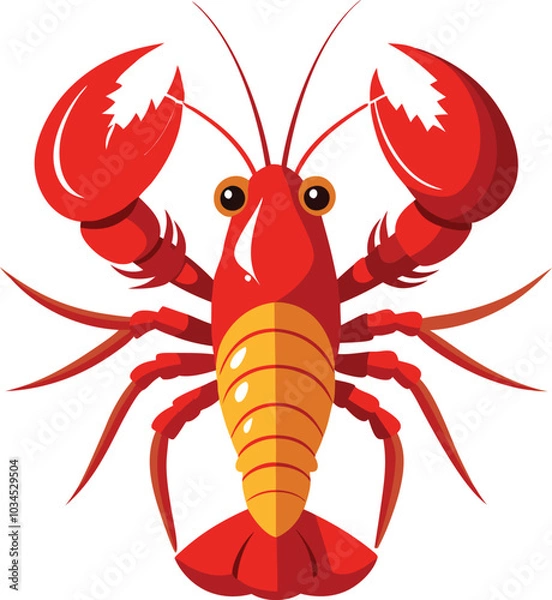 Fototapeta Lobsters vector illustration on white background