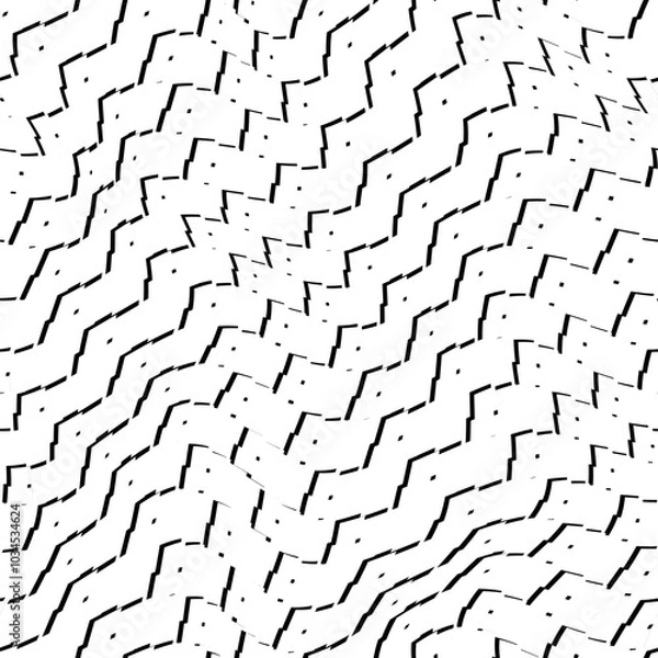 Obraz Warped moiré print texture. Vector seamless pattern.