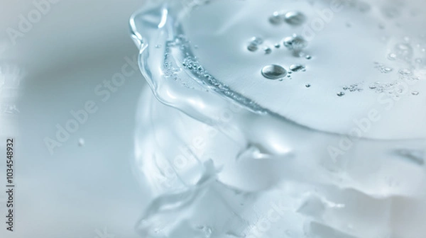 Fototapeta a top-down, close-up view of a transparent jelly cake, filling the entire frame