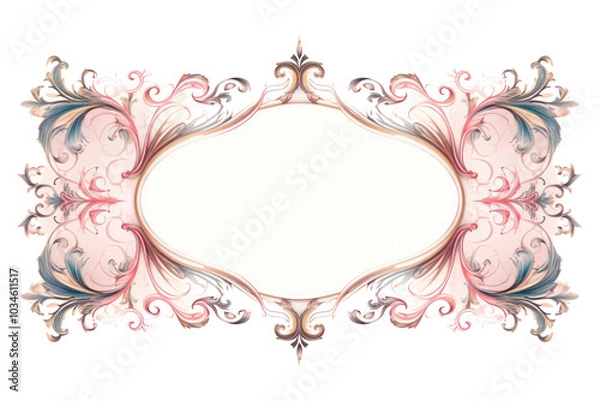 Fototapeta PNG Elegant ornament frame backgrounds graphics pattern.