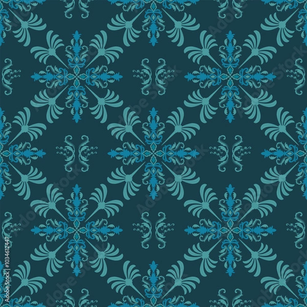 Fototapeta Damask seamless pattern