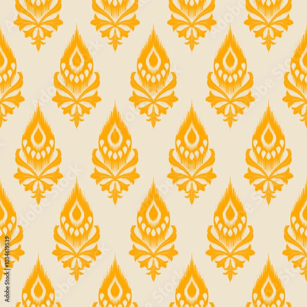 Fototapeta Ikat seamless pattern