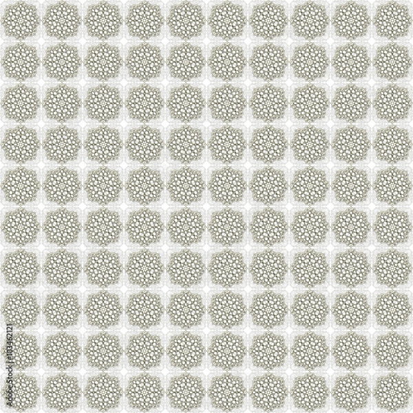 Obraz Golden over frozen pattern. Seamlessly tiled metallic-golden and frozen-white floral ornate pattern made by means of openclipart.org elements.