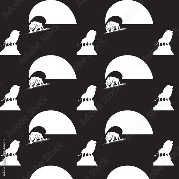 Obraz set of silhouettes of hats