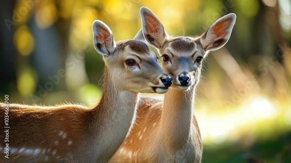 Fototapeta Two Deers in the Forest