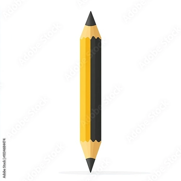 Obraz A Yellow and Black Pencil Standing Upright