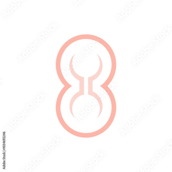 Fototapeta Monogram 8. Number 8. Number 8 design logo. Monogram letter mark 8 logo design. Monogram design vector logo. Monogram number 8 logo design. Simple number 8 monogram. Monogram 8 design logo. 
