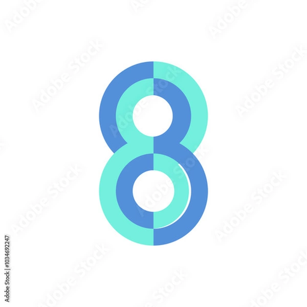 Fototapeta Monogram 8. Number 8. Number 8 design logo. Monogram letter mark 8 logo design. Monogram design vector logo. Monogram number 8 logo design. Simple number 8 monogram. Monogram 8 design logo. 