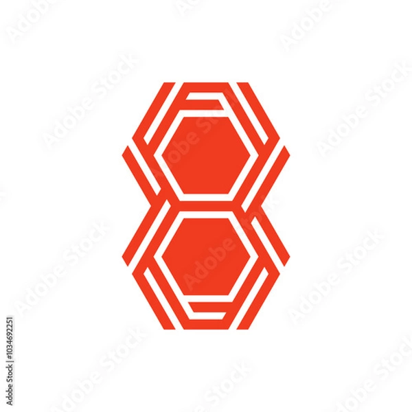 Fototapeta Monogram 8. Number 8. Number 8 design logo. Monogram letter mark 8 logo design. Monogram design vector logo. Monogram number 8 logo design. Simple number 8 monogram. Monogram 8 design logo. 