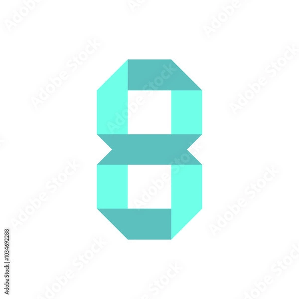Fototapeta Monogram 8. Number 8. Number 8 design logo. Monogram letter mark 8 logo design. Monogram design vector logo. Monogram number 8 logo design. Simple number 8 monogram. Monogram 8 design logo. 