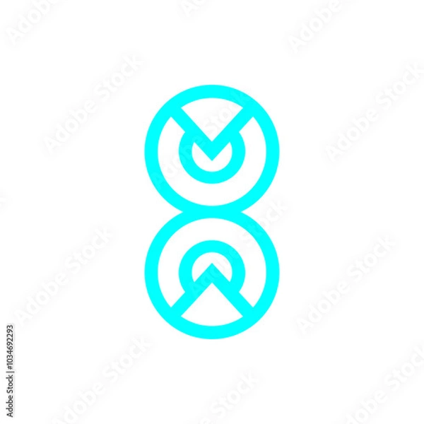 Fototapeta Monogram 8. Number 8. Number 8 design logo. Monogram letter mark 8 logo design. Monogram design vector logo. Monogram number 8 logo design. Simple number 8 monogram. Monogram 8 design logo. 