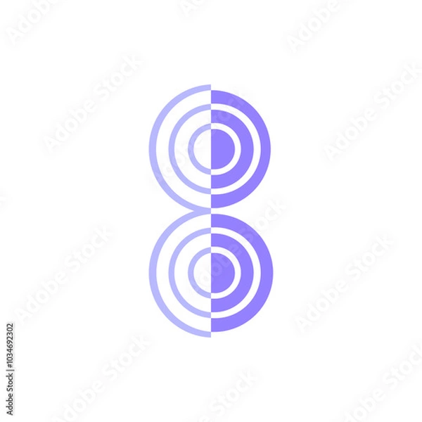 Fototapeta Monogram 8. Number 8. Number 8 design logo. Monogram letter mark 8 logo design. Monogram design vector logo. Monogram number 8 logo design. Simple number 8 monogram. Monogram 8 design logo. 