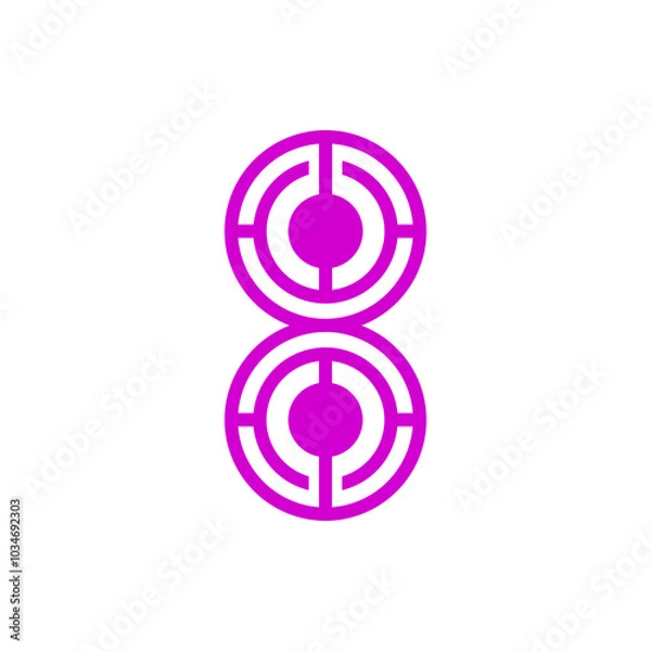 Fototapeta Monogram 8. Number 8. Number 8 design logo. Monogram letter mark 8 logo design. Monogram design vector logo. Monogram number 8 logo design. Simple number 8 monogram. Monogram 8 design logo. 