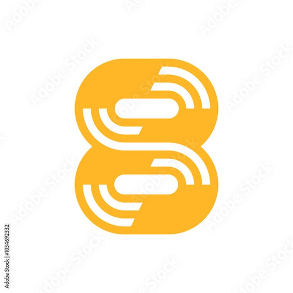 Fototapeta Monogram 8. Number 8. Number 8 design logo. Monogram letter mark 8 logo design. Monogram design vector logo. Monogram number 8 logo design. Simple number 8 monogram. Monogram 8 design logo. 