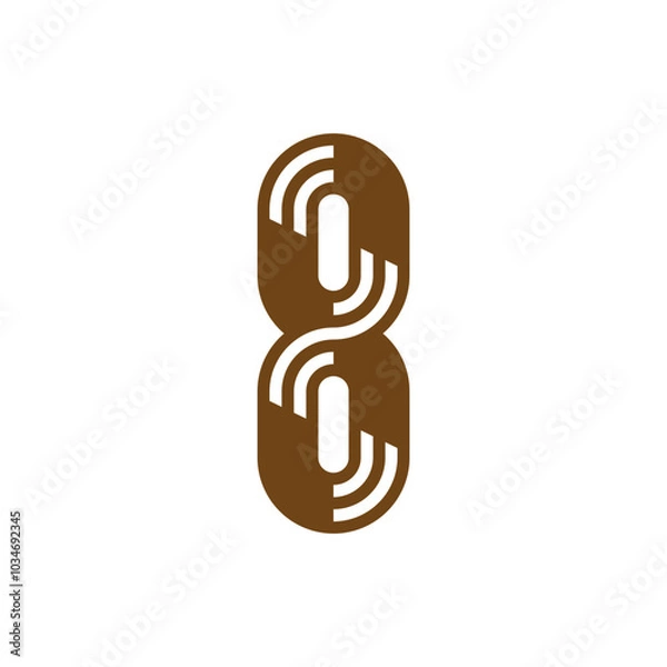 Fototapeta Monogram 8. Number 8. Number 8 design logo. Monogram letter mark 8 logo design. Monogram design vector logo. Monogram number 8 logo design. Simple number 8 monogram. Monogram 8 design logo. 