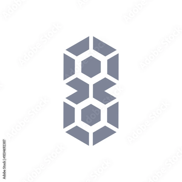 Fototapeta Monogram 8. Number 8. Number 8 design logo. Monogram letter mark 8 logo design. Monogram design vector logo. Monogram number 8 logo design. Simple number 8 monogram. Monogram 8 design logo. 