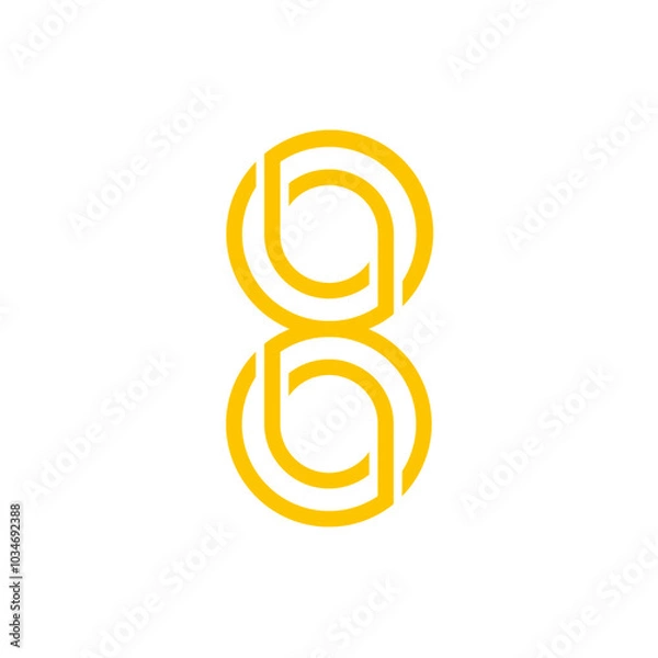 Fototapeta Monogram 8. Number 8. Number 8 design logo. Monogram letter mark 8 logo design. Monogram design vector logo. Monogram number 8 logo design. Simple number 8 monogram. Monogram 8 design logo. 