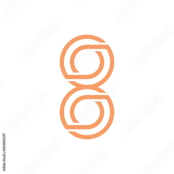 Fototapeta Monogram 8. Number 8. Number 8 design logo. Monogram letter mark 8 logo design. Monogram design vector logo. Monogram number 8 logo design. Simple number 8 monogram. Monogram 8 design logo. 